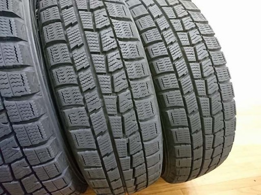 ガリ無し社外アルミ付 17年ダンロップ スタッドレスタイヤ155/65R13⑲