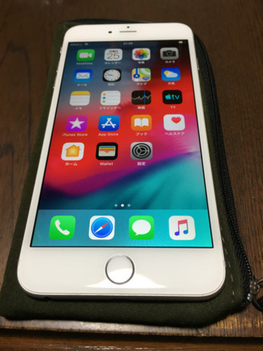 iPhone 6plus au 16GB　シルバー　美品　iFaceカバー付