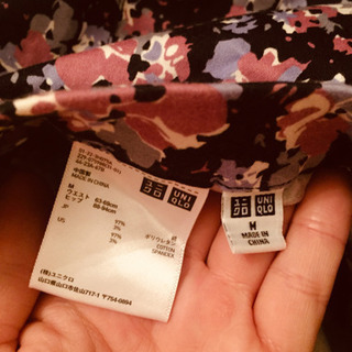 UNIQLO 花柄パンツ 腰紐タイプ