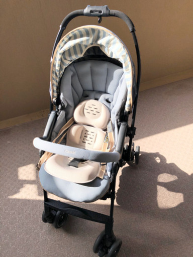 値下げ！【使用回数.少】コンビ fugebaby ベビーカー メチャカル オート4キャス エッグショック ブルー (生後1ヶ月~36ヶ