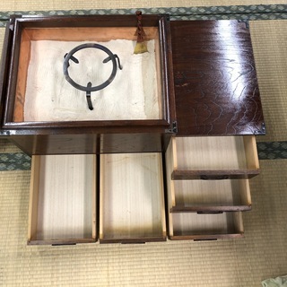 美品 関東火鉢 長火鉢 欅 江戸火鉢 五徳 灰ならし 銅壺 茶道具 古