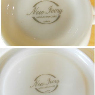 HOYA/ホヤ New Ivory/ニュー アイボリー カップ＆ソーサー 5客セット 金縁 花柄 札幌市北区屯田 の画像