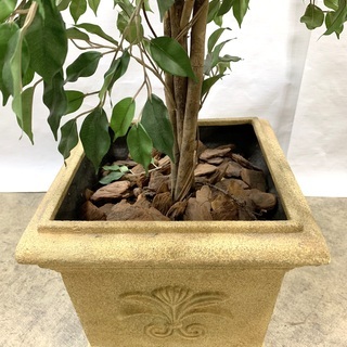高級ホテル特注品 フェイクグリーン 人工観葉植物 人工樹木 高さ120cm 造花 鉢植え インテリア ディスプレイ 玄関 店舗 陶器製鉢植え⑩ 雑貨 喫茶店 美容室の画像