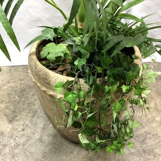 高級ホテル特注品 大型フェイクグリーン 人工観葉植物 人工樹木 高さ215cm 造花 鉢植え インテリア 雑貨 喫茶店 美容室 ⑭の画像