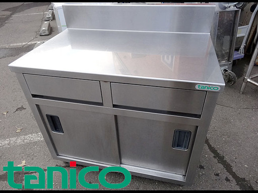 ☆tanico/タニコー☆作業台 調理台 ステンレス製 引き出し収納2個 厨房機器 ■90×60×78cm■