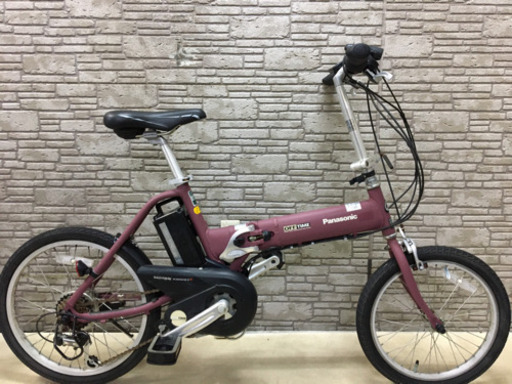 限定SALE  東京23区配達無料  新基準 Panasonic パナソニック  オフタイム  6.6Ah リチウム  折りたたみ 中古 電動自転車