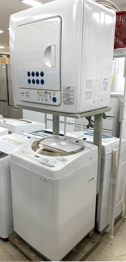 J168　東芝　衣類乾燥機(ED-45C)、洗濯機(AW-6D2)、乾燥機スタンド(DS-D1)の3点セット