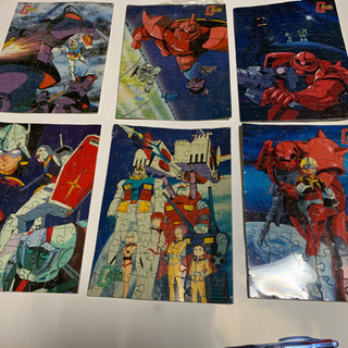昭和レトロ、ガンダムジグソーパズル6枚セット