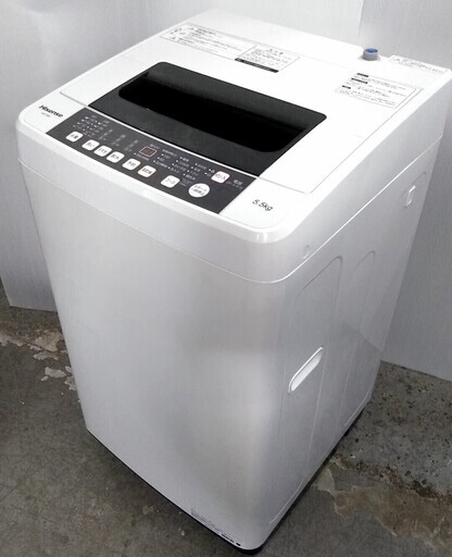 洗濯機　5.5キロ　人気のブラックパネル　高年式