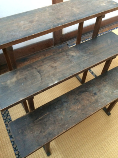 100年 古材 組み立て式三段棚