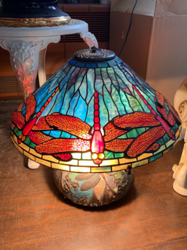 ティファニースタイル ドラゴンフライ ステンドグラスランプ