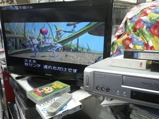 ■動作品■サンヨー　ビデオテープレコーダービデオデッキ VHS  VZ-H24 リモコン付