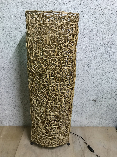 藤製 フロアスタンド インテリア ラタン おしゃれ 照明 幅33cm×奥行22cm×高さ100cm