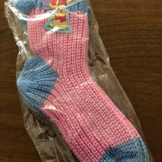 新品 毛糸　靴下 プーさん レディース