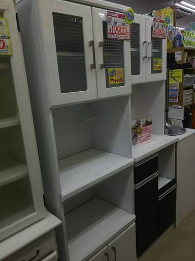 【値下げしました】1127-06 レンジボード 食器棚  未使用品 60×42×180(cm) 福岡 糸島 唐津