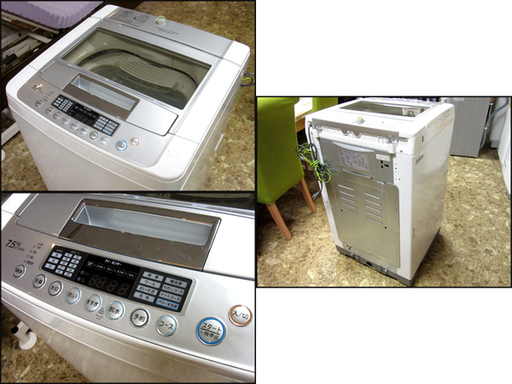 TS LG 7.5kg全自動洗濯機 WF-C75SW-W 簡易乾燥付き 2011年製