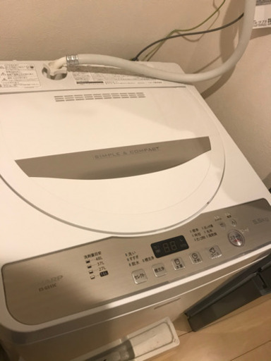 SHARP 洗濯機 2018年購入 5.5kg
