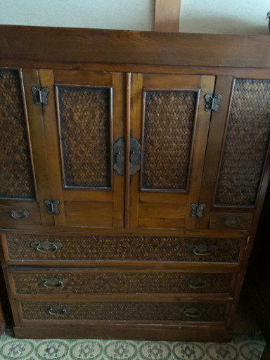 李朝 あじろ箪笥 アンティーク