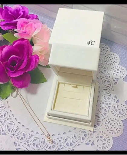 （美品）4℃ k10 マルチチャーム ネックレス✨PG
