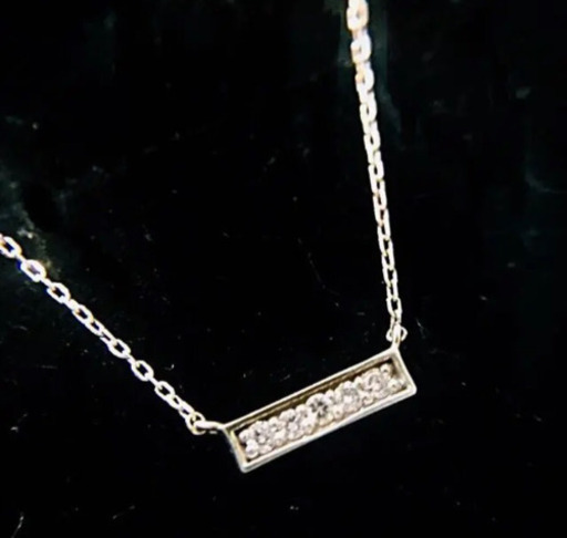エテ k10 ダイヤモンド バーネックレス✨0.02ct