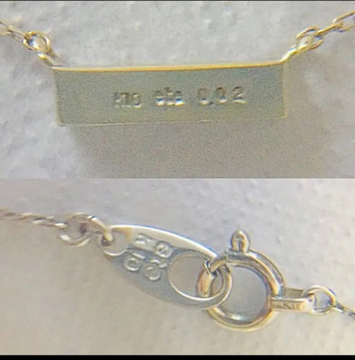 エテ k10 ダイヤモンド バーネックレス✨0.02ct