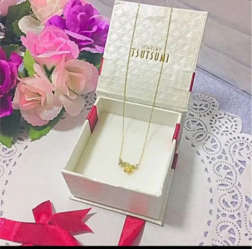（美品）ジュエリーツツミ k10 バタフライ&オパール ネックレス✨YG