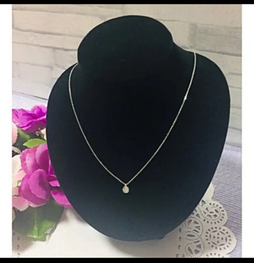 （美品）スタージュエリー  ダイヤ パヴェ しずく型ネックレス✨0.06ct☆
