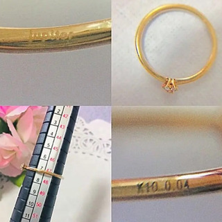 美品）jupiter k10 ダイヤモンド フラワー＆パヴェ リング✨7号