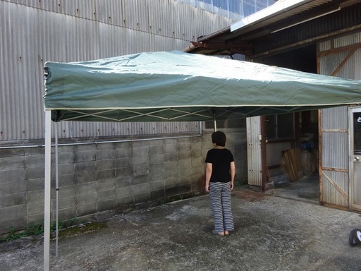 ２５０cm×２５０cm スチール　ワンタッチタープ　イベントテント　アウトドア　キャンプ　バーベキュー　BBQ