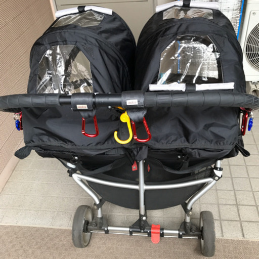 二人乗りベビーカー  ベビージョガー アクセサリー多数 双子