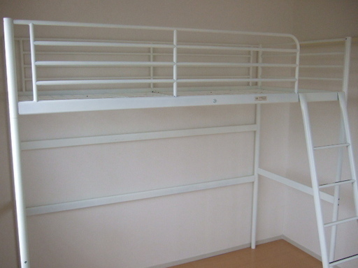 IKEA/イケア　パイプベッド　ロフトタイプ　白