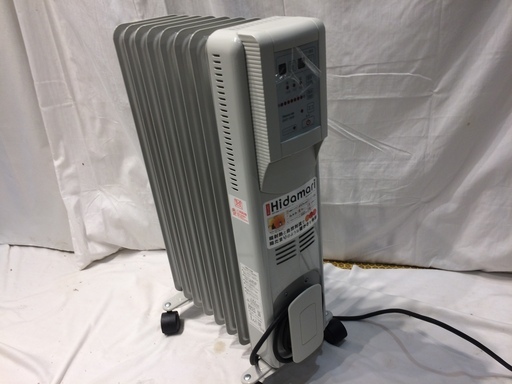 ★1060★美品★Hidamari ひだまり マイコン式 オイルヒーター OHT-1556WH リモコン付 ホワイト 暖房器具