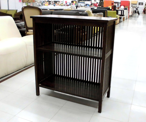 説教台 間仕切りカウンターテーブル 幅74.5×奥行34×高さ83cm 収納付きカウンター 格子 アンティーク調 ブラウン 苫小牧西店