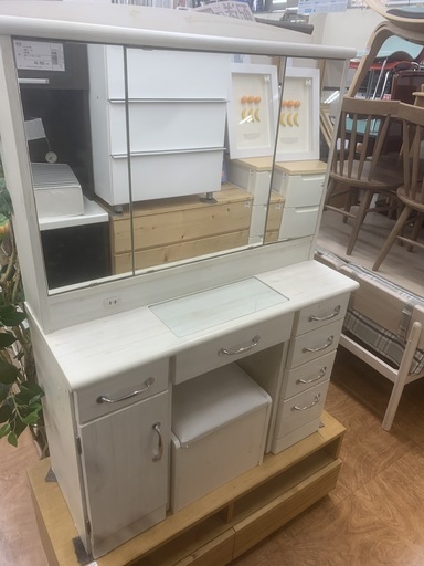 nissen ３面ドレッサー スツール付