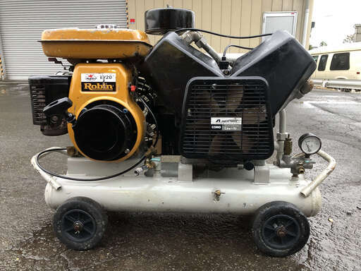 実演動画付 使われてた実働品 2気筒 アネスト岩田 スローダウン機能付 5馬力 COMG エンジンコンプレッサ L22-10 現物確認歓迎 初期不良対応