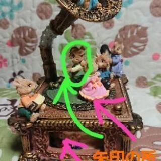 からくり オルゴール   リス？   うさぎ？の画像
