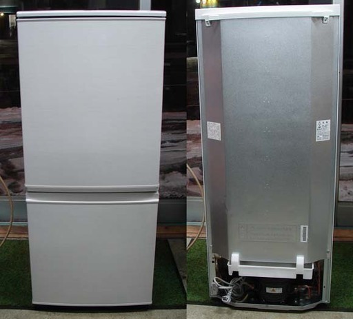 19N0119 C 札幌市内配達無料（無料対応外エリアもあり） SHARP/シャープ SJ-D14C ノンフロン冷凍冷蔵庫 137L 2017年製 中古