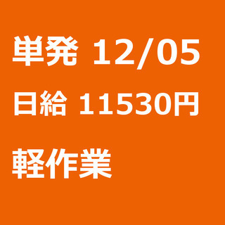 【急募】 12月05日/単発/日払い/江東区:【面接不要・日払可...