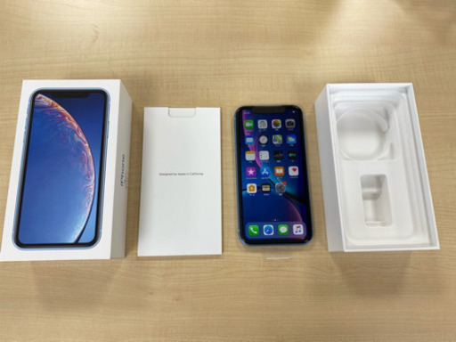 新品同様 iPhone XR 64GB ブルー SIMフリー 判定○