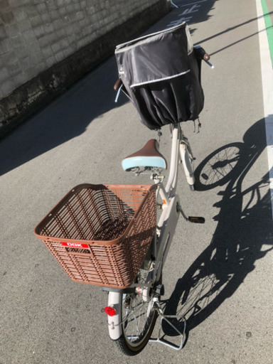  ※商談中【子供乗せ自転車（３人乗り対応）】前乗せ。後ろカゴ付。変速付き。