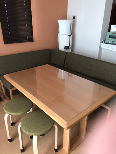 ダイニングテーブル（アルダー突板：コタツ付き）