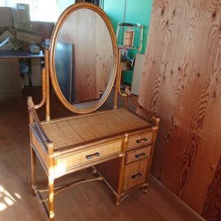 横浜 KAZAMA製 籐ドレッサー 椅子無し 