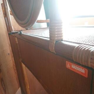 横浜 KAZAMA製 籐ドレッサー 椅子無し の画像