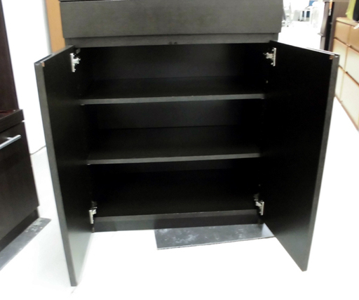 カリモク家具 chitano チターノ ダイニングボード 食器棚 幅68.5cm×奥行40cm×高さ175cm ダークブラウン 苫小牧西店