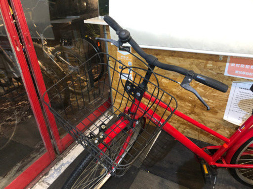【美品】27インチ 自転車　レッド