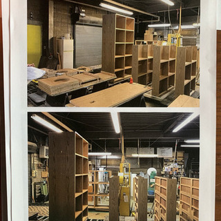 造作家具の移動作業
