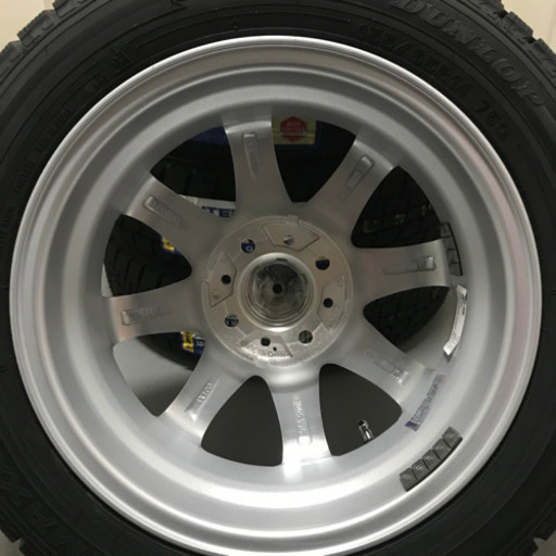 [新品未使用]WINTER MAXX02 155/65R14アルミホイール付4本セット14×4.5J +45 2019年製造 DUNLOPスタッドレスタイヤ