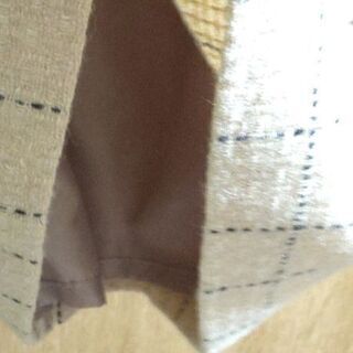 美品✨ウール65％ 袖なし 胸元切り替え薄茶系 ワンピース （M）再値下げ⤵️の画像