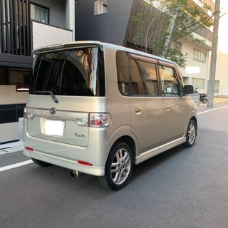 タントカスタムＲＳターボ　H18　車検 令和3年1月　走行75,000ｋｍ　社外ＨＤＤナビ＆サブウーハー　柿本改マフラー　ＥＴＣ　純正エアロ＆15インチＡＷ の画像