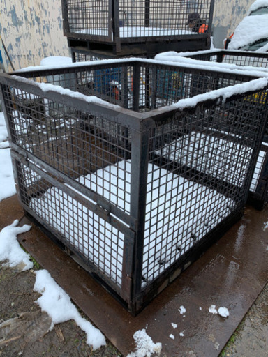 使い方色々　鉄製巨大カゴ　明日まで